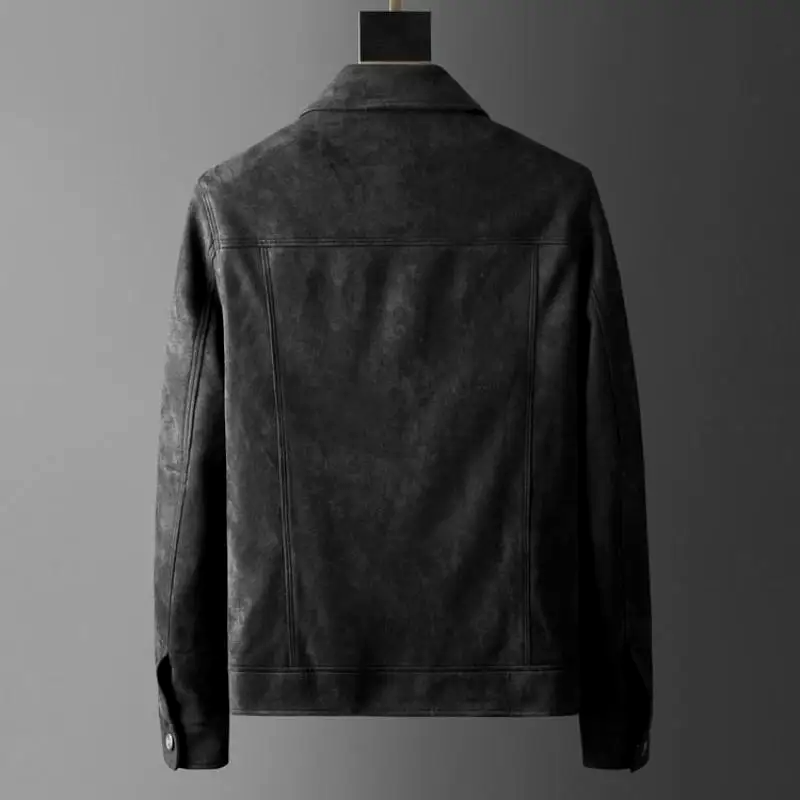 Weston Men's Suede Trucker Jacket -  Structured Fit with Classic Snap Design