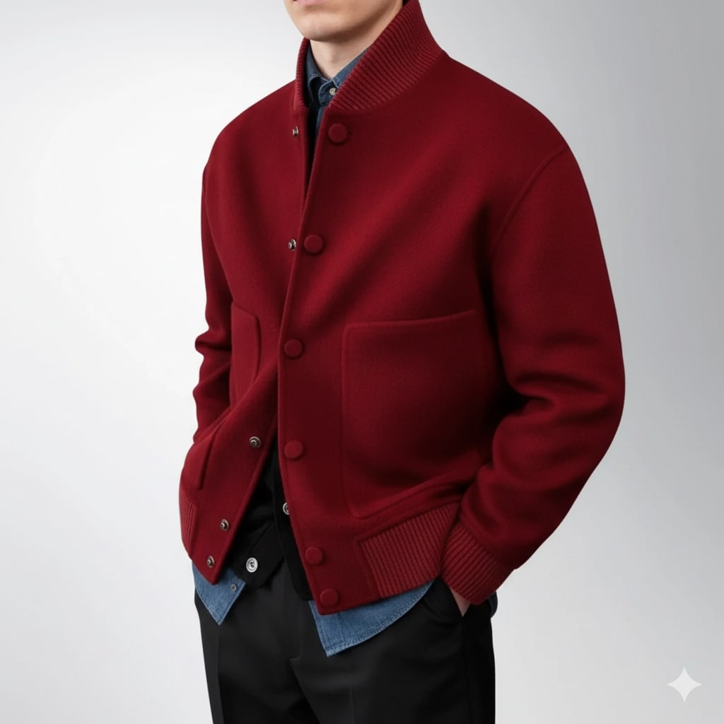 Dorian Men’s Wool Jacket – Lightweight Minimal Style