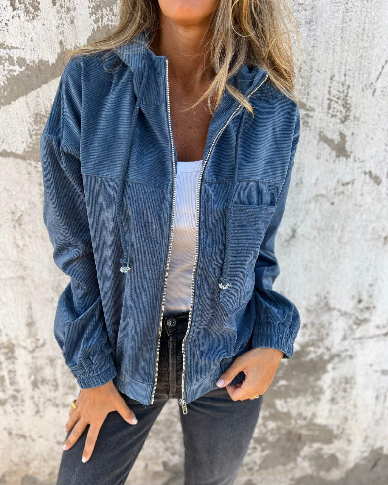 Clara Women’s Jacket – Velvet Lightweight Zip Front Summer Layer