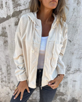 Clara Women’s Jacket – Velvet Lightweight Zip Front Summer Layer