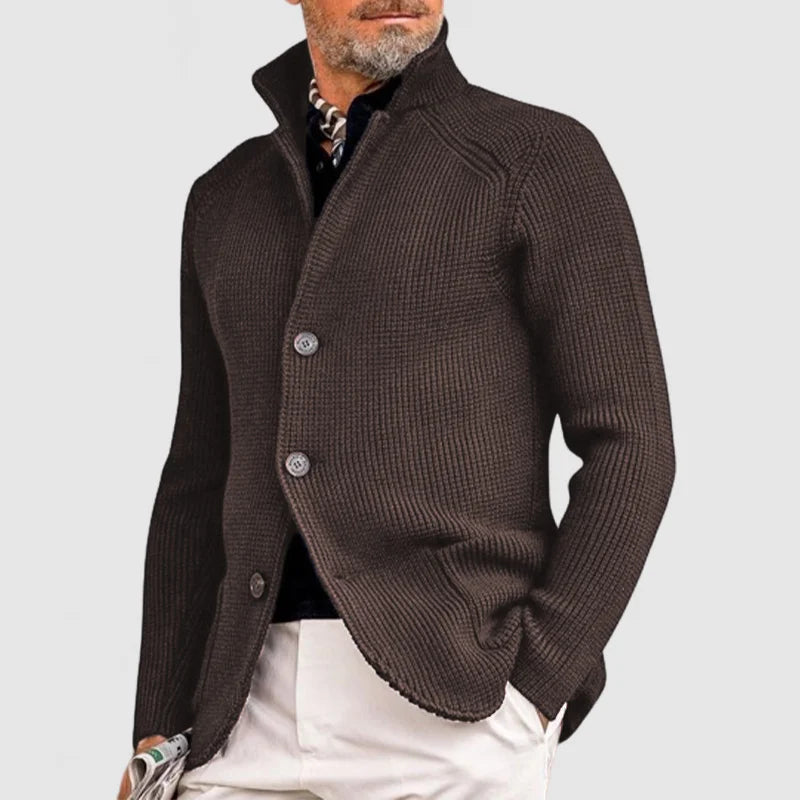 Nolan Men’s Cardigan Sweater – Textured Knit with Relaxed Fit