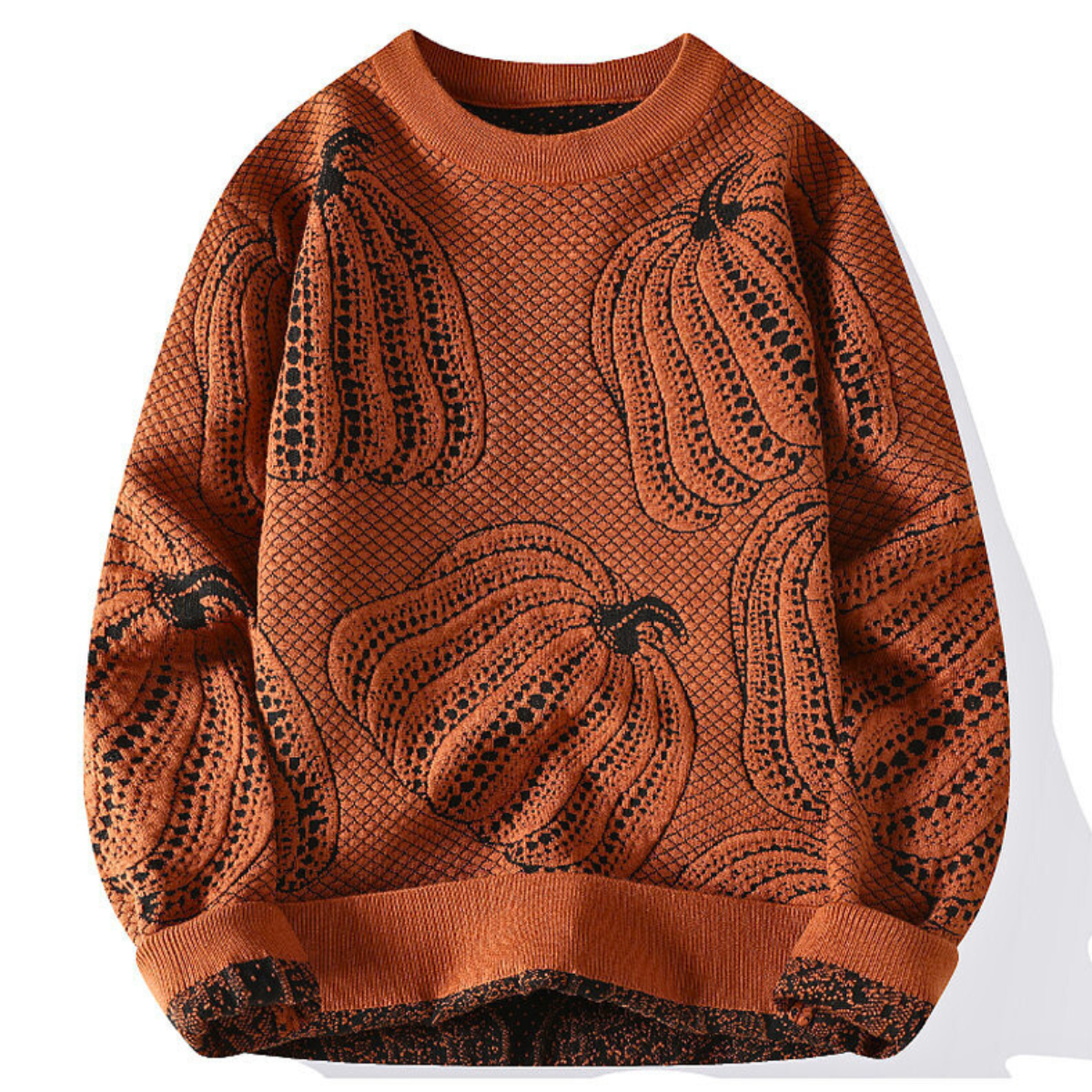Mason Men’s Sweater – Cozy Pullover with Seasonal Pumpkin Pattern