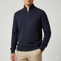 Ashton Men’s Quarter-Zip Sweater – Cotton Knit Pullover
