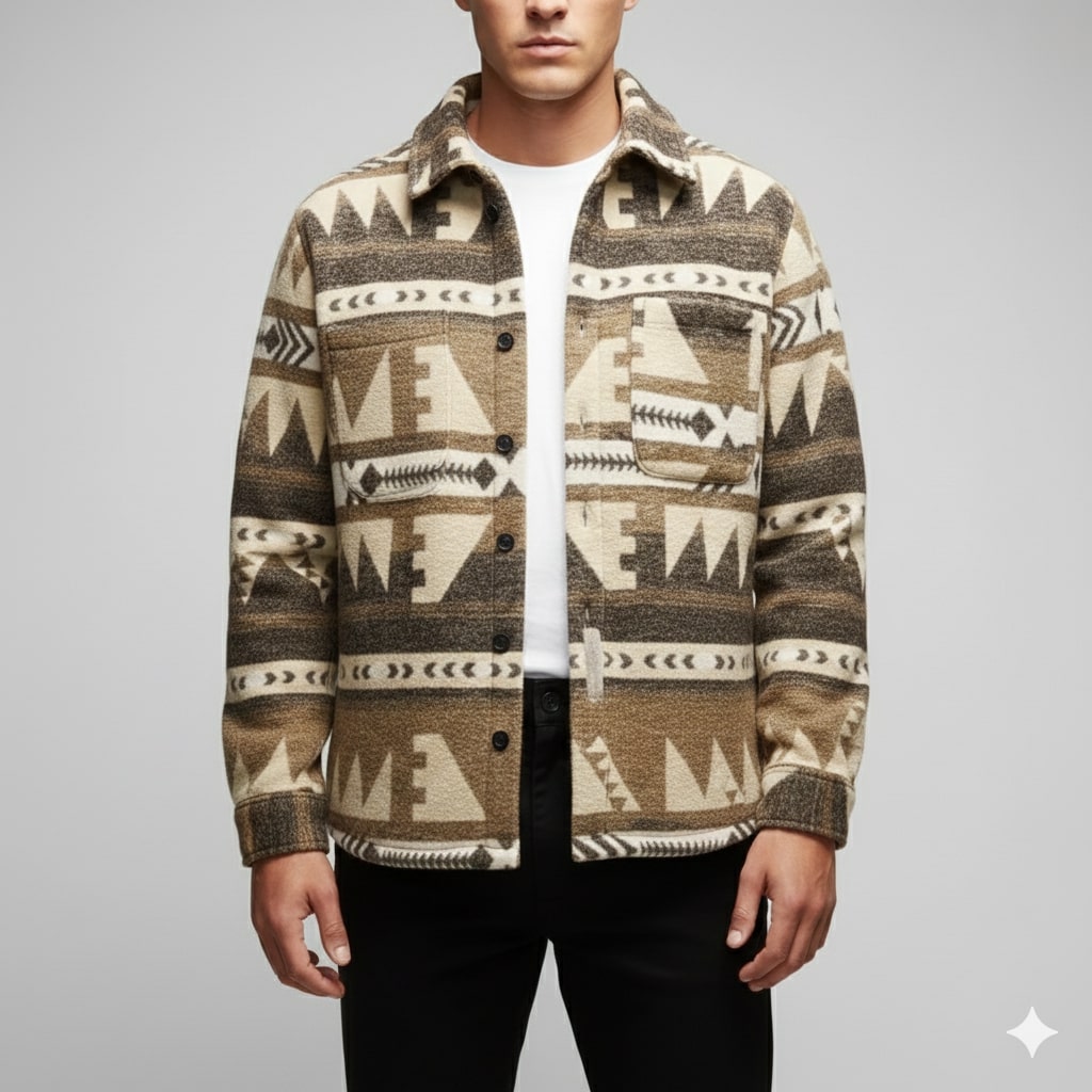 Orion Men’s Shirt Jacket – Premium Wool Blend Outerwear