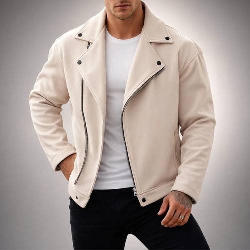 Alfie Men’s Wool Biker Jacket