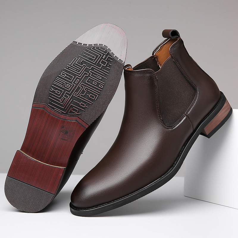 Paxton Men’s Leather Chelsea Boots – Cushioned Comfort & Classic Style