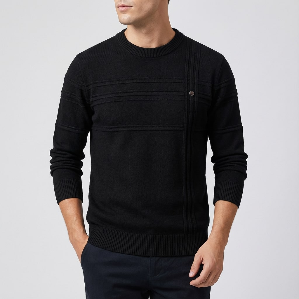Bradford Men’s Cotton Sweater – Midweight Crew Neck Jumper