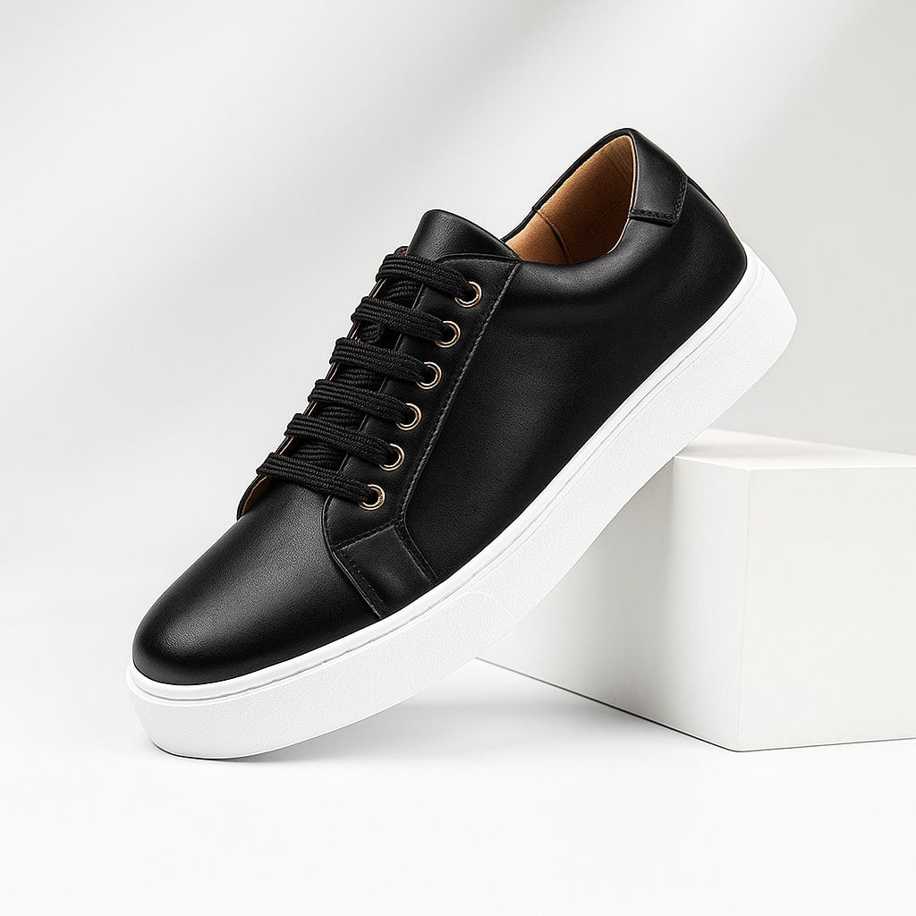Lorenzo Men’s Leather Sneakers – Premium Comfort & Durable Grip