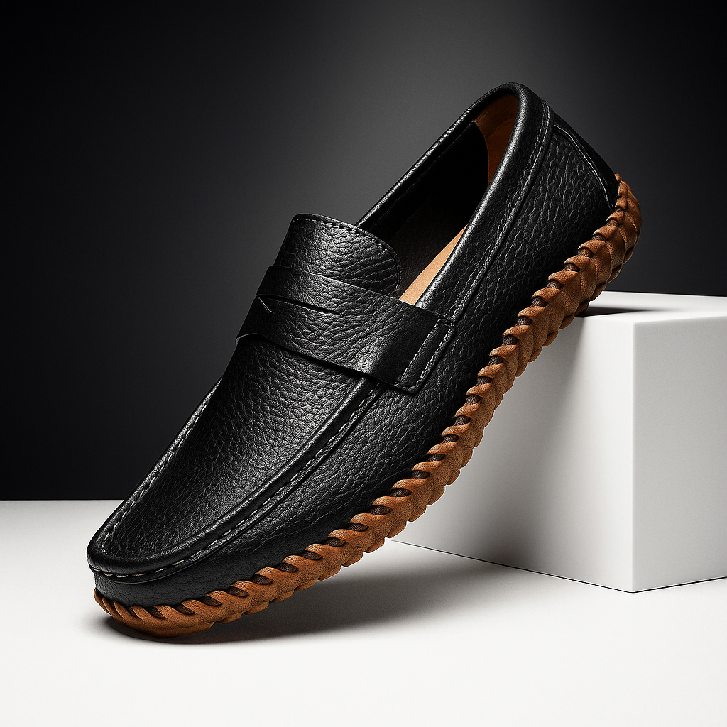 Preston Men’s Leather Loafers – Premium Leather Slip-On Shoes