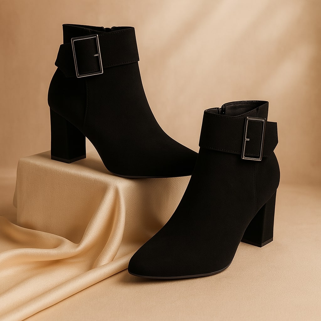 Imee Buckle Ankle Suede Boots