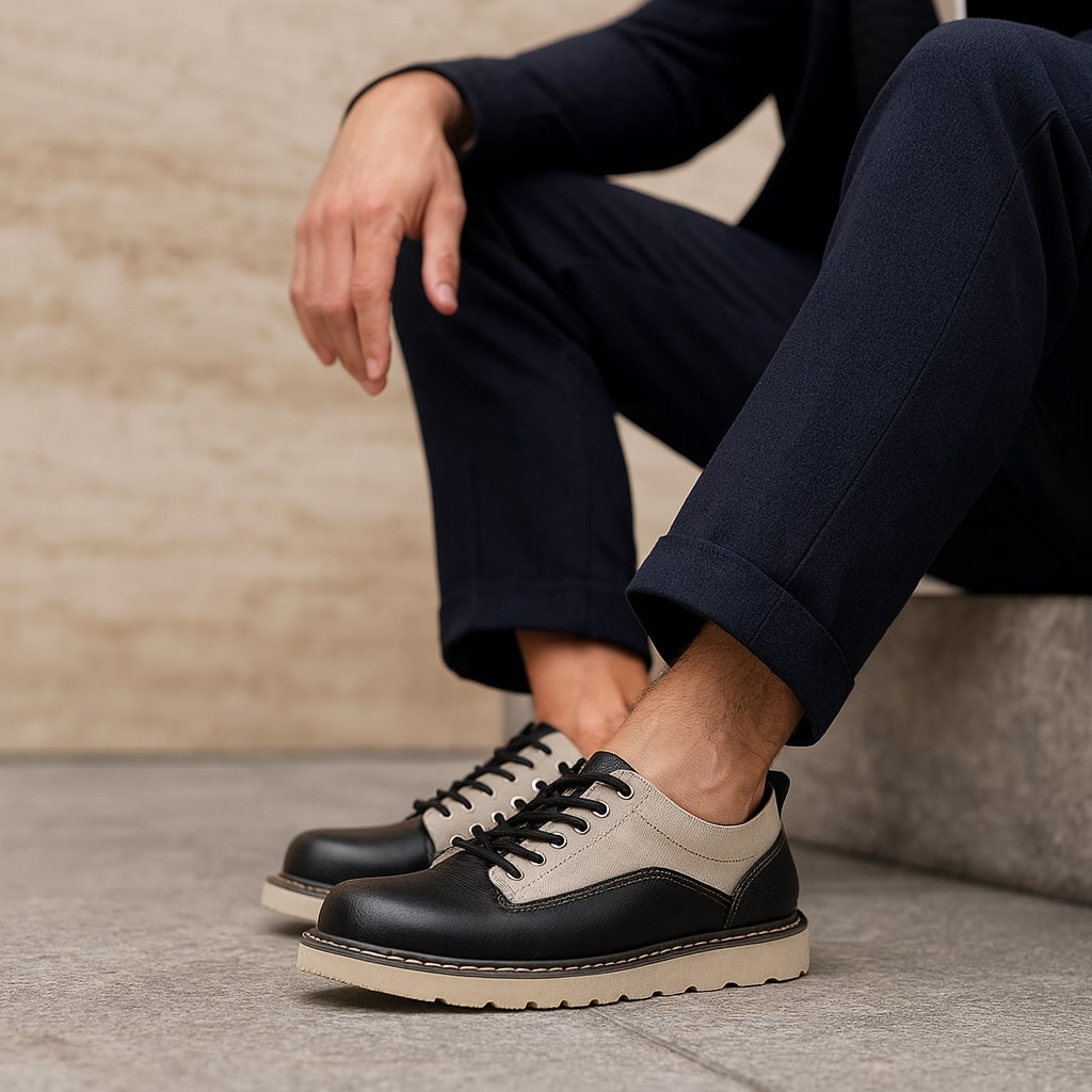 Felix Men’s Oxford Shoes – Mixed-Material Dress Shoes