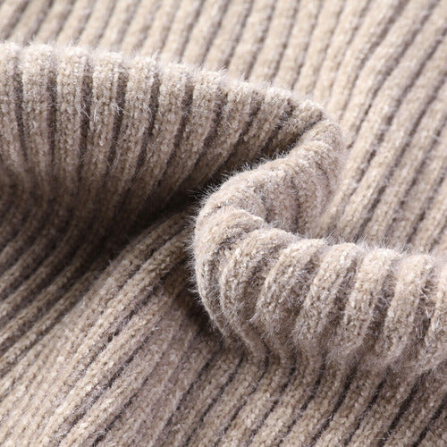Arnelio Men’s Turtleneck Sweater – Thick Ribbed Knit Pullover