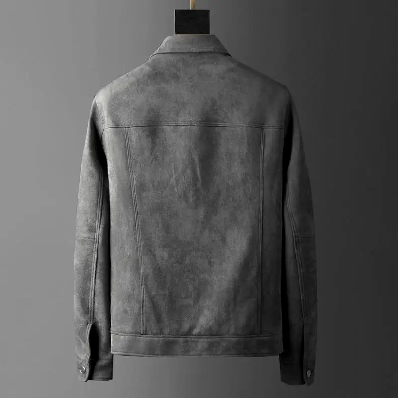 Weston Men's Suede Trucker Jacket -  Structured Fit with Classic Snap Design