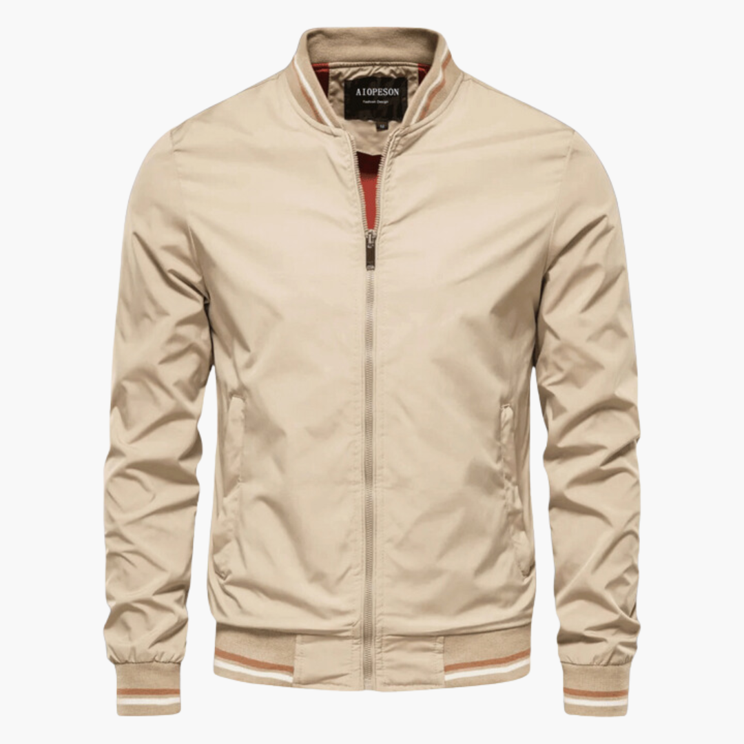 Emerson Men’s Jacket – Lightweight Zip Front with Ribbed Trim
