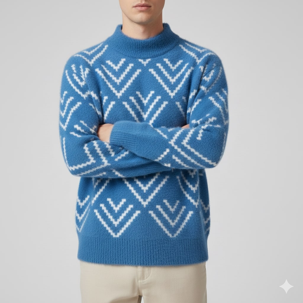 Morgan Men’s Knit Sweater – Plush Winter Pullover for Layered Warmth