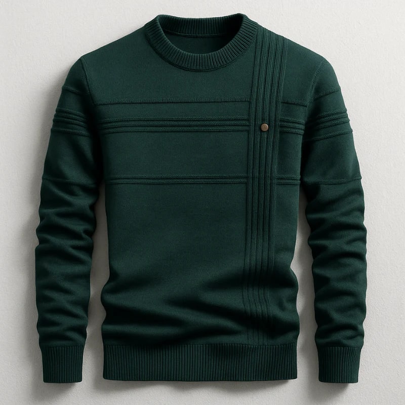 Bradford Men’s Cotton Sweater – Midweight Crew Neck Jumper
