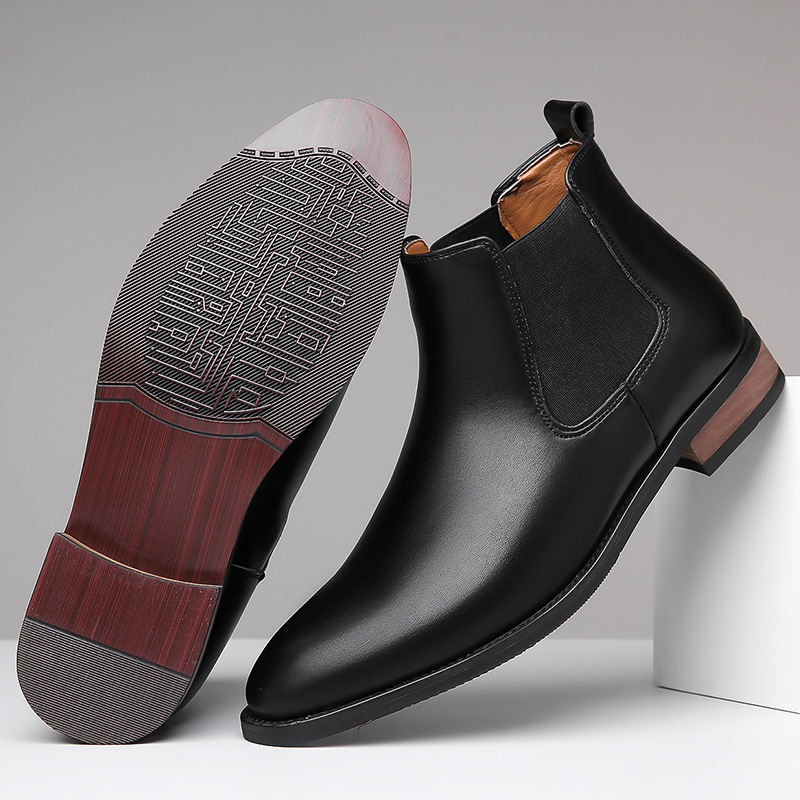 Paxton Men’s Leather Chelsea Boots – Cushioned Comfort & Classic Style