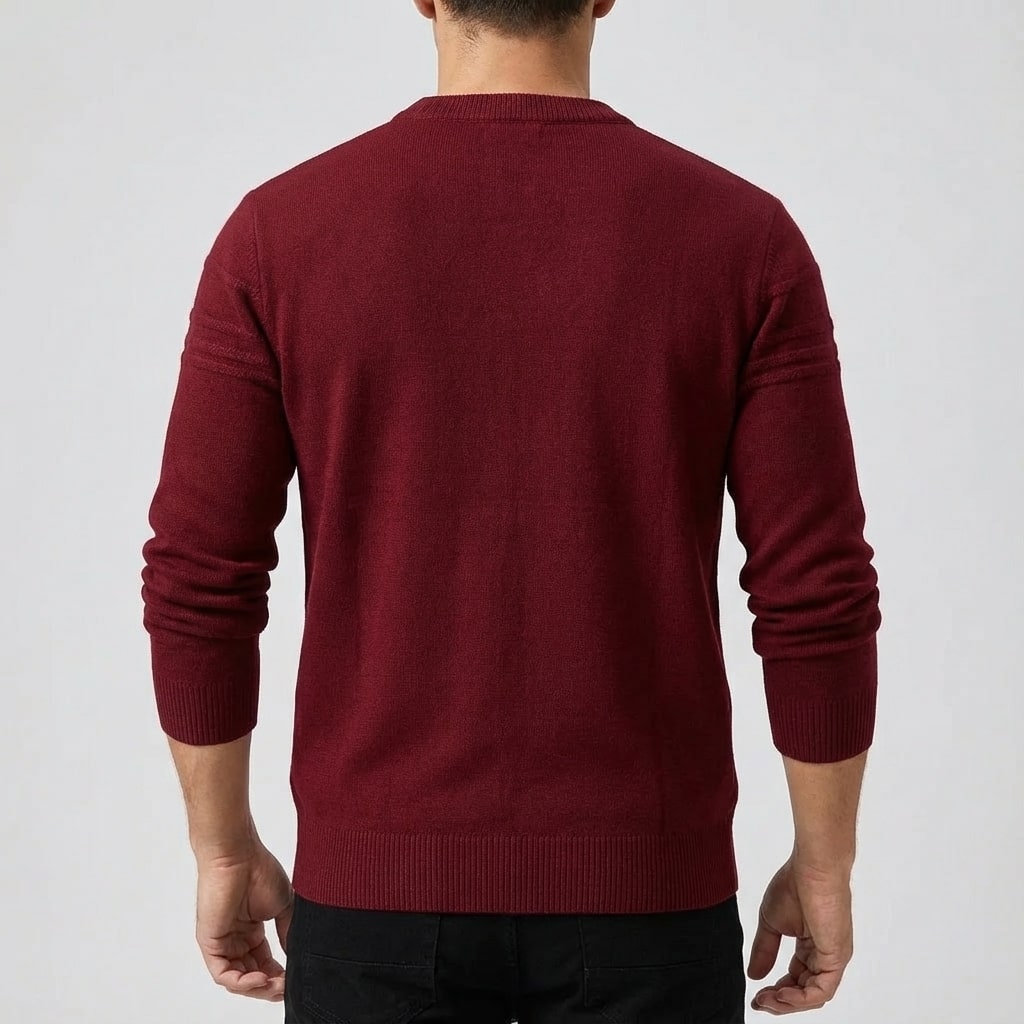 Bradford Men’s Cotton Sweater – Midweight Crew Neck Jumper