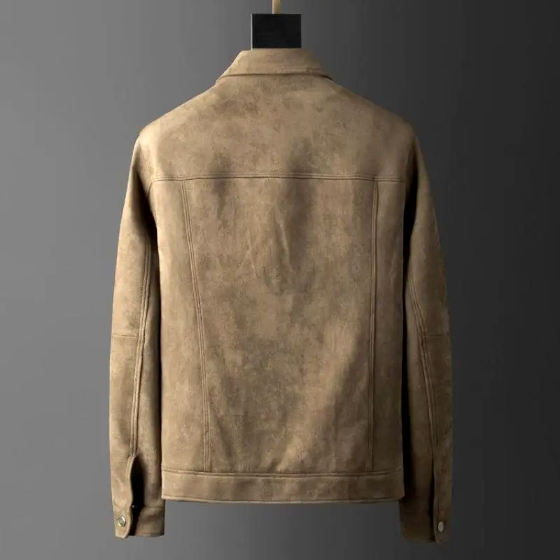 Weston Men's Suede Trucker Jacket -  Structured Fit with Classic Snap Design