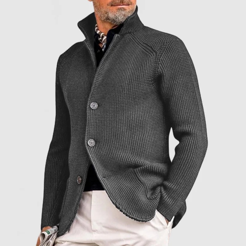 Nolan Men’s Cardigan Sweater – Textured Knit with Relaxed Fit