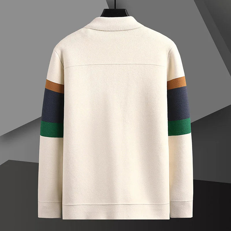 Rome Striped Varsity Knit Jacket