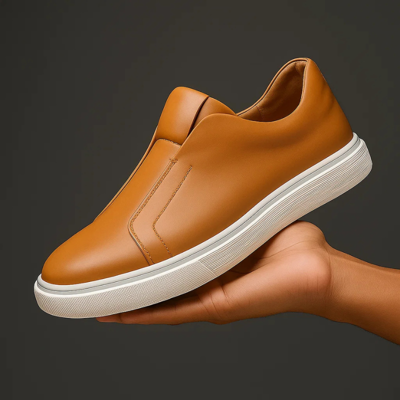 Miro Men’s Casual Shoes – Leather Slip-On Sneakers
