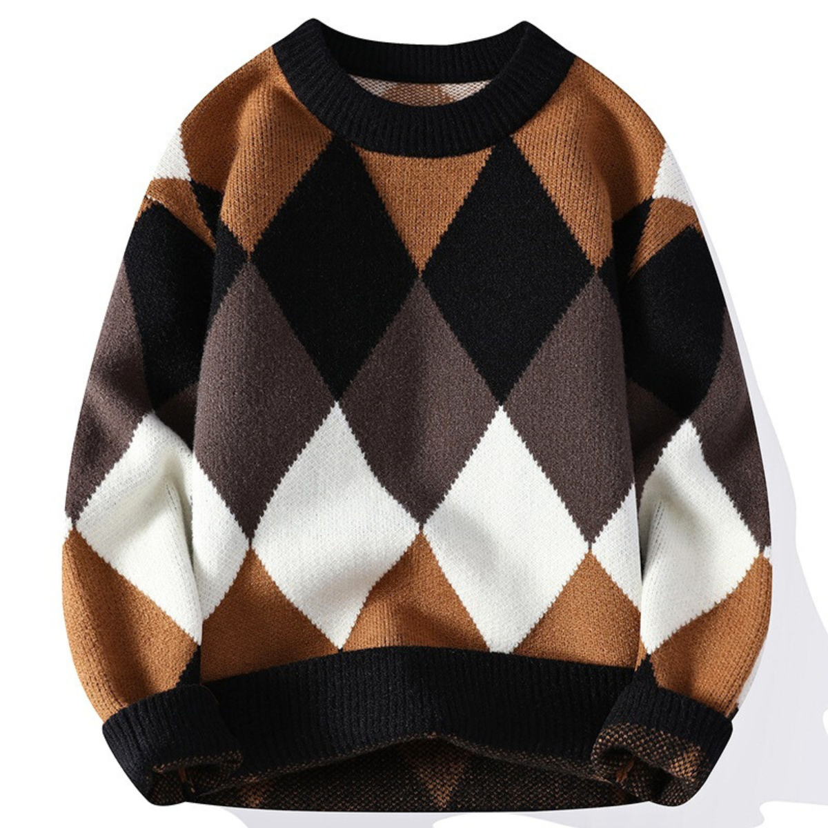 Andrew Men’s Knit Sweater – Soft Diamond Knit Microfiber