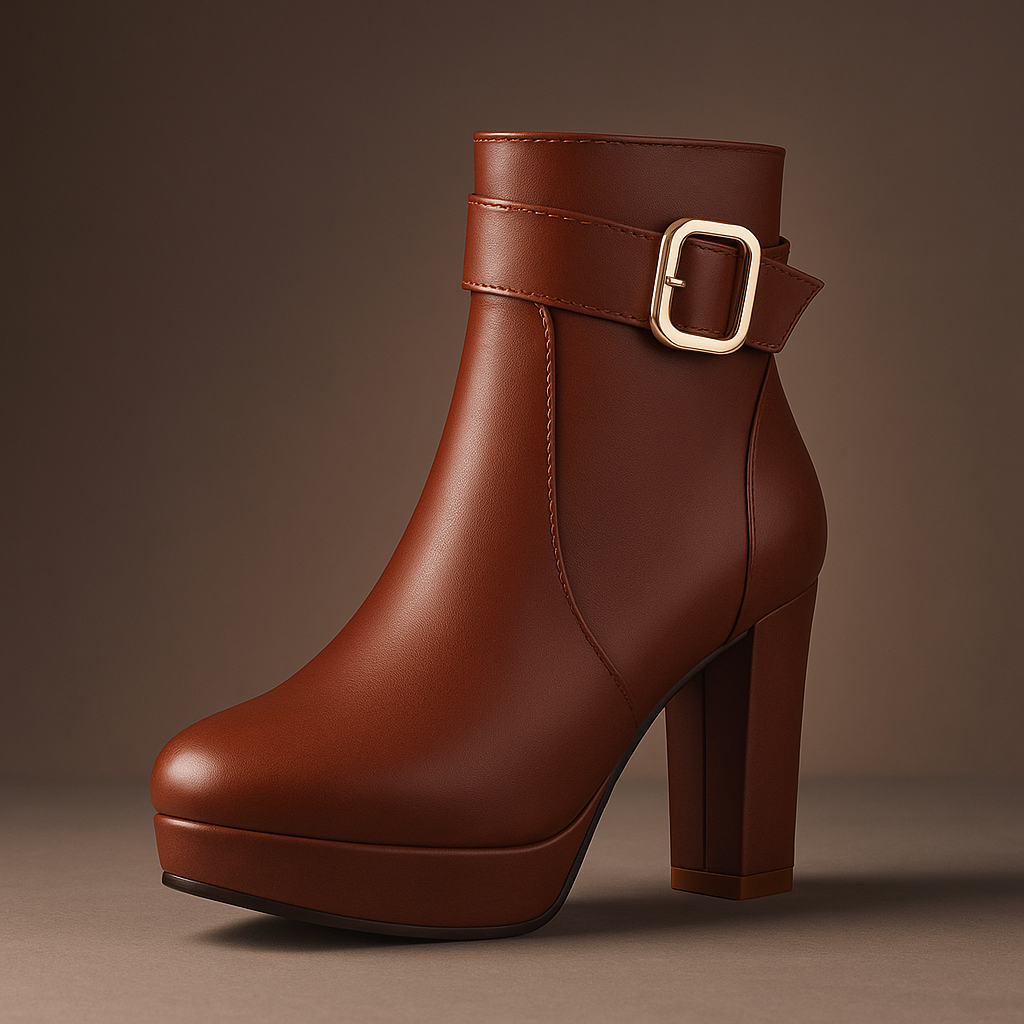 Elettra Women’s Platform Boots – High Heeled Ankle Boots