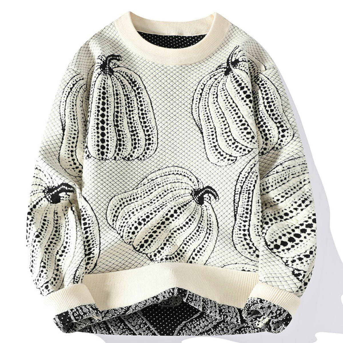 Mason Men’s Sweater – Cozy Pullover with Seasonal Pumpkin Pattern