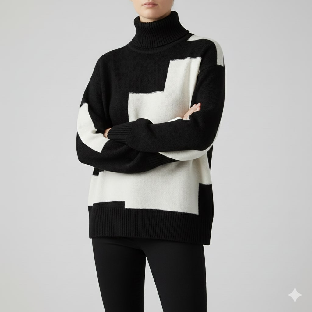 Lovi Women’s Turtleneck Sweater – Soft Knit Pullover