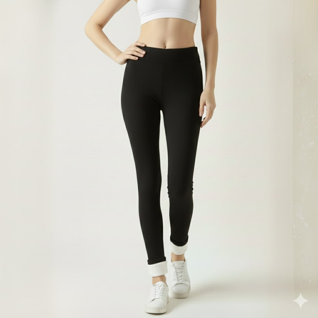 Dania Women’s Fleece-Lined Leggings – Stretchy Fleece-Lined Tights