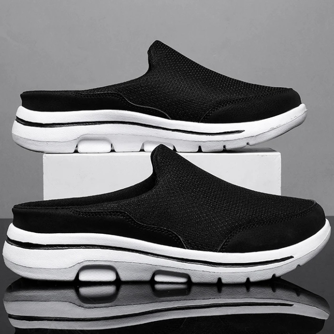 Mason Men’s Slip-On Sneakers – Mesh Backless Shoes with Cushioned Sole