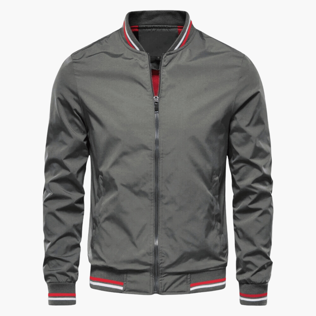 Emerson Men’s Jacket – Lightweight Zip Front with Ribbed Trim