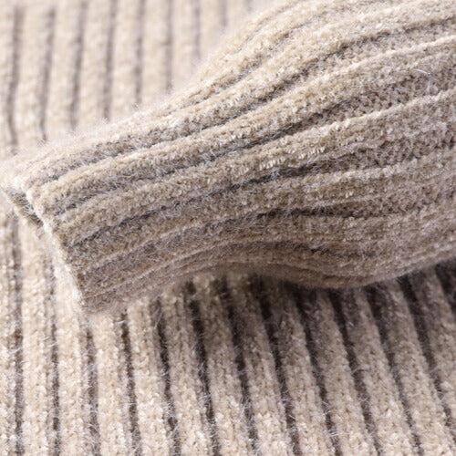 Arnelio Men’s Turtleneck Sweater – Thick Ribbed Knit Pullover
