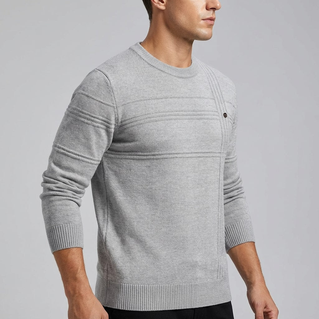 Bradford Men’s Cotton Sweater – Midweight Crew Neck Jumper