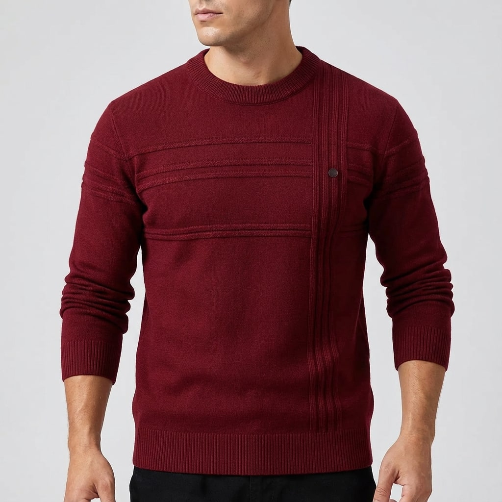 Bradford Men’s Cotton Sweater – Midweight Crew Neck Jumper