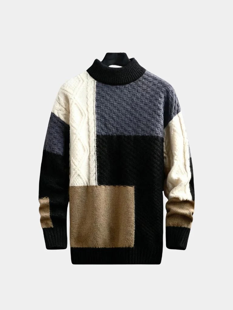 Thomasso Men’s Knit Sweater – Artisan Pattern Pullover