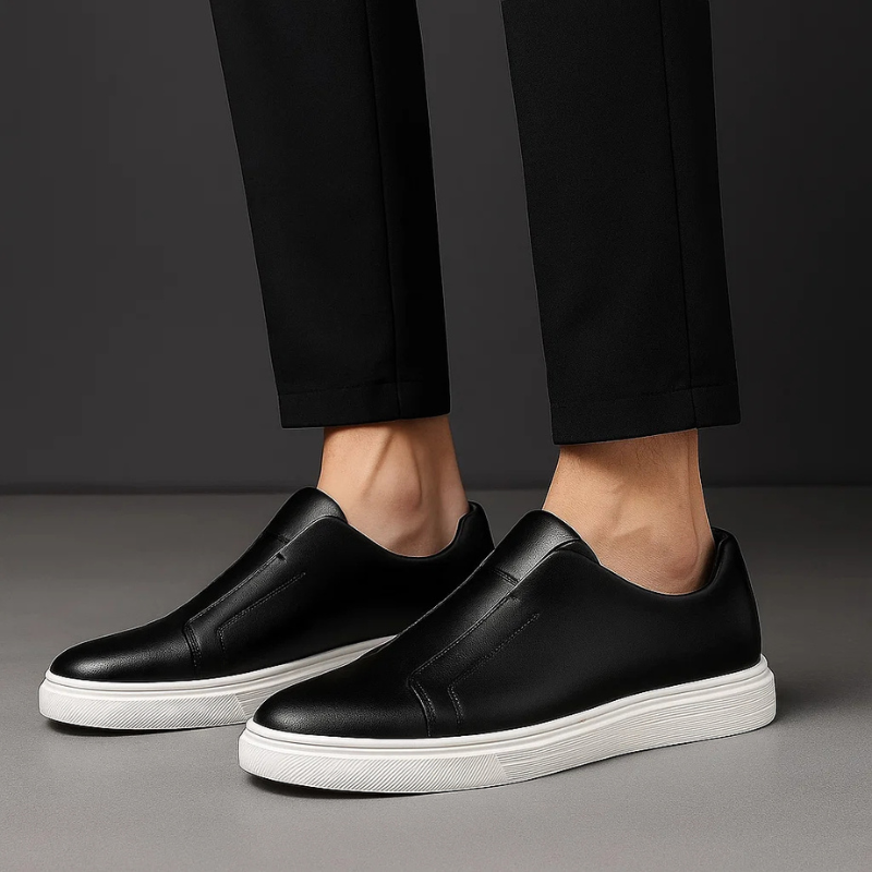 Miro Men’s Casual Shoes – Leather Slip-On Sneakers
