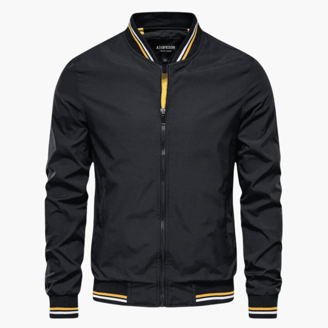 Emerson Men’s Jacket – Lightweight Zip Front with Ribbed Trim