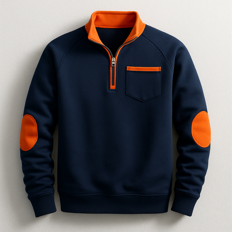 Milano Men’s Quarter-Zip Pullover – Midweight Cotton Knit Sweater