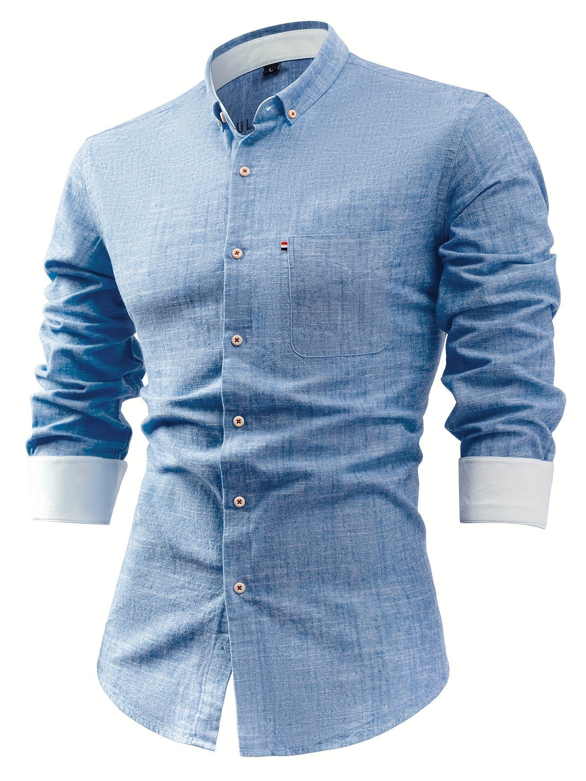Liam Men’s Button-Up Shirt – Durable Cotton with Classic Fit