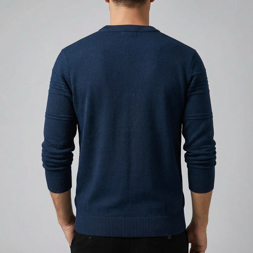 Bradford Men’s Cotton Sweater – Midweight Crew Neck Jumper