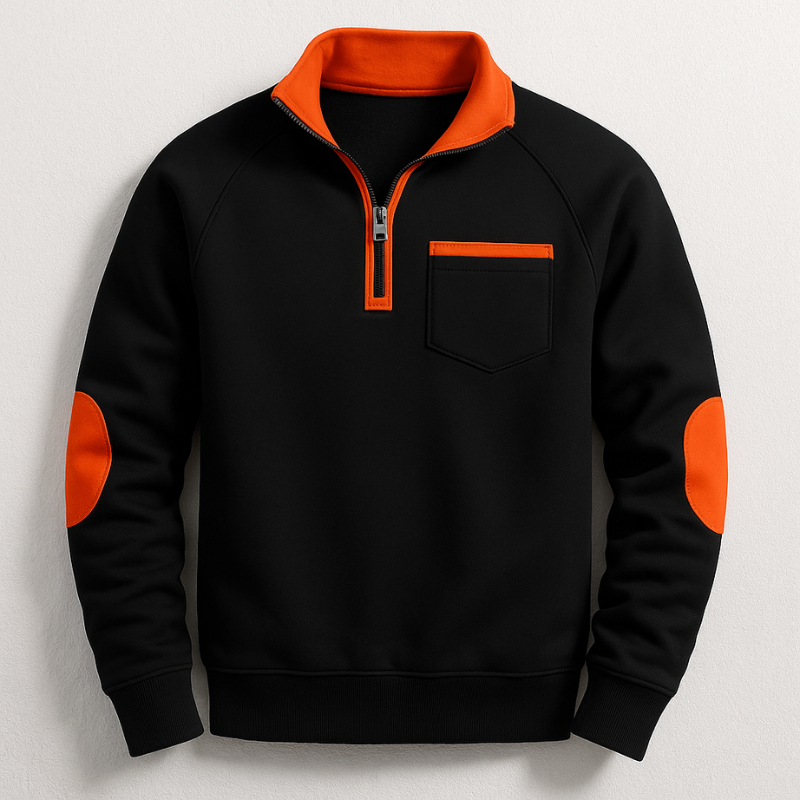 Milano Men’s Quarter-Zip Pullover – Midweight Cotton Knit Sweater