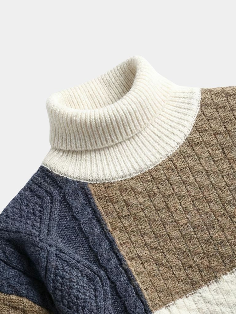 Thomasso Men’s Knit Sweater – Artisan Pattern Pullover