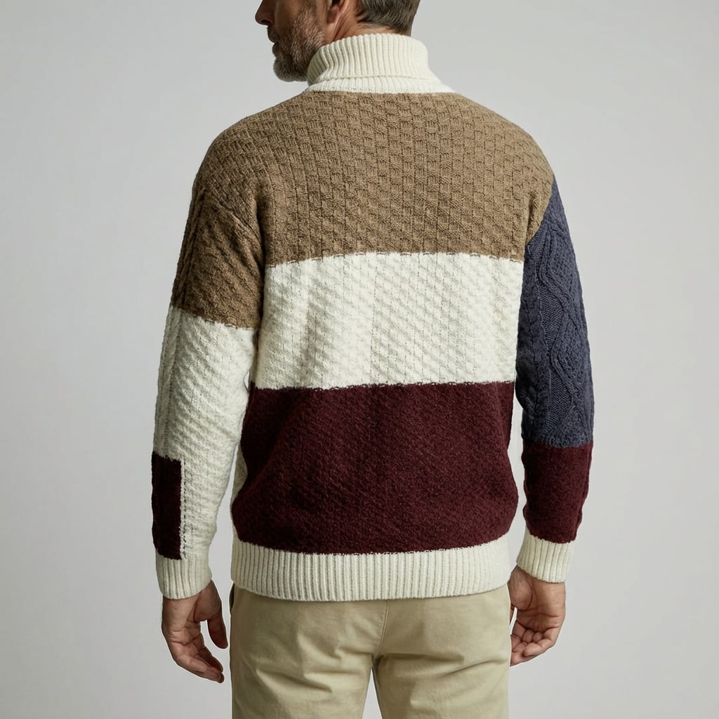 Thomasso Men’s Knit Sweater – Artisan Pattern Pullover