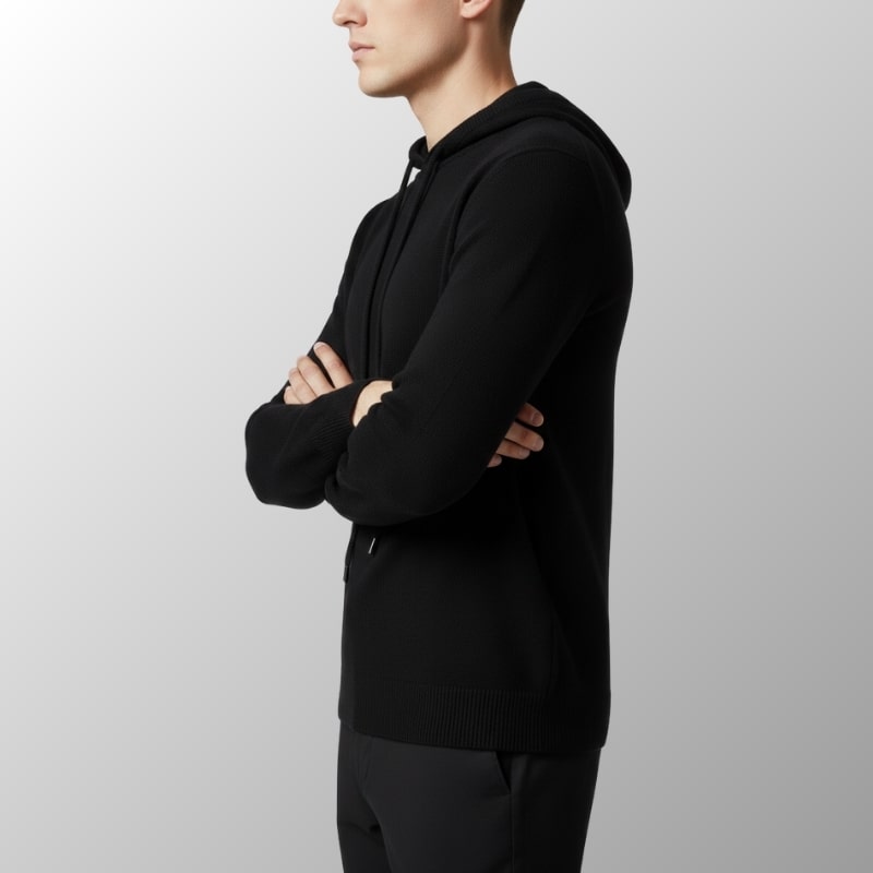 Leon Men’s Merino Wool Hoodie – Lightweight Warmth with Tailored Fit