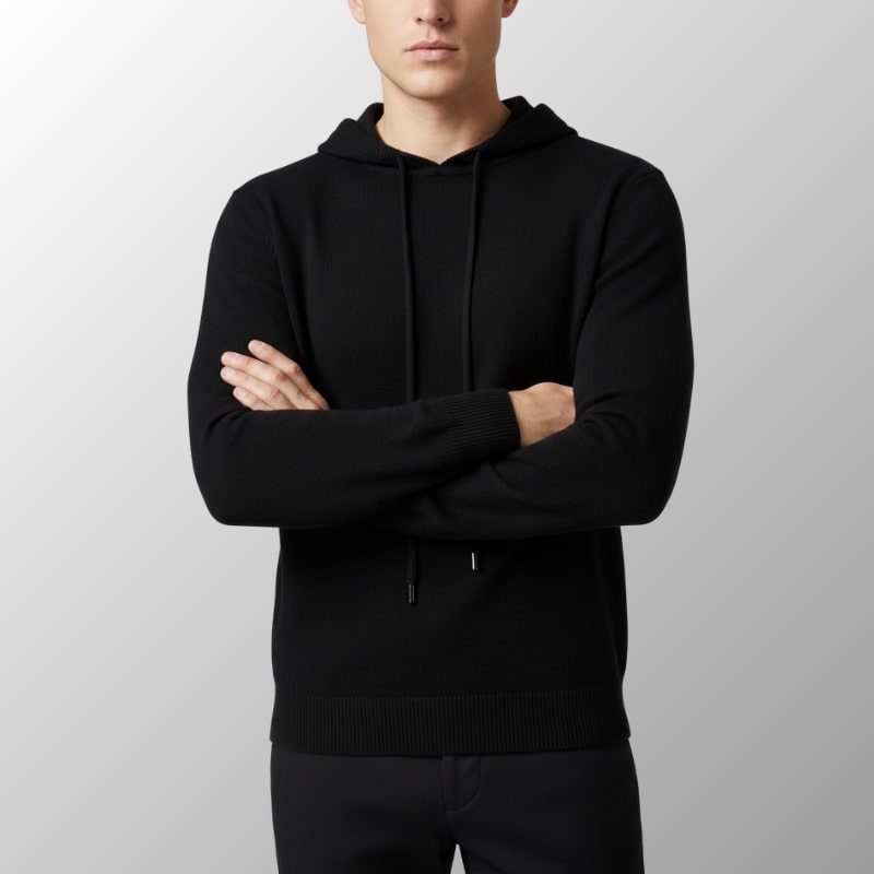 Leon Men’s Merino Wool Hoodie – Lightweight Warmth with Tailored Fit