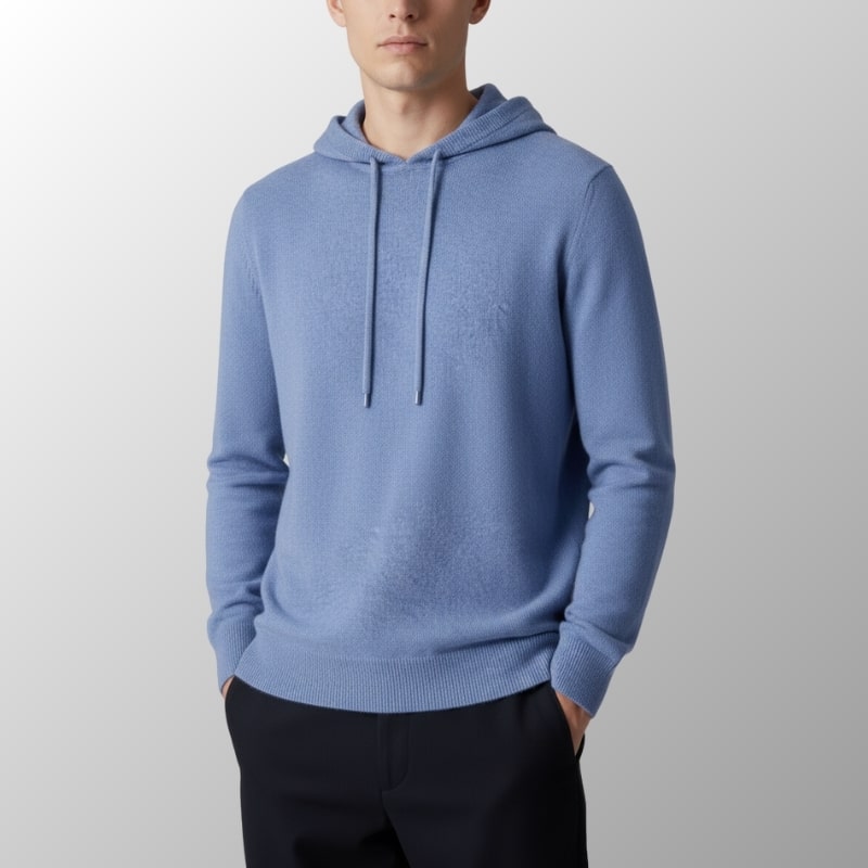 Leon Men’s Merino Wool Hoodie – Lightweight Warmth with Tailored Fit
