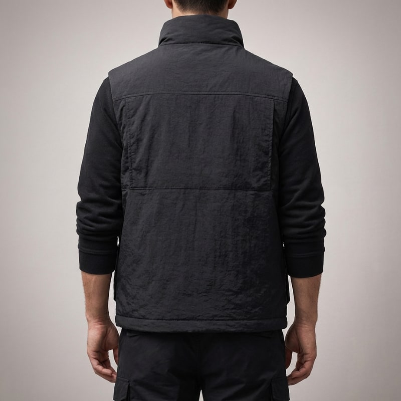 Arnel Men’s Vest – Zip Front Multi-Pocket Lightweight Layering Utility Vest