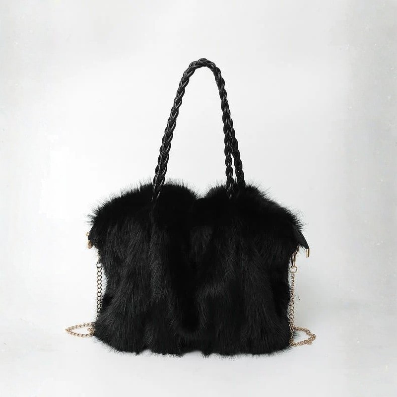 Ornella Women’s Shoulder Tote Bag –  Lightweight Plush Velvet